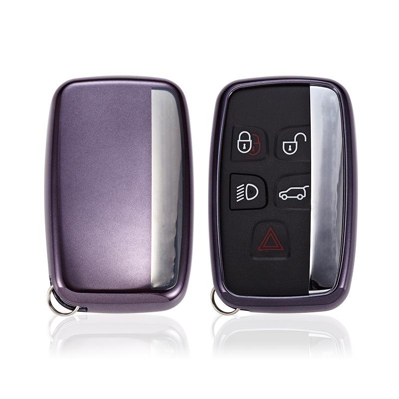 KAKTUS TPU Car Key Case for Land Rover - Soft Rubber Shell with Buckle Set