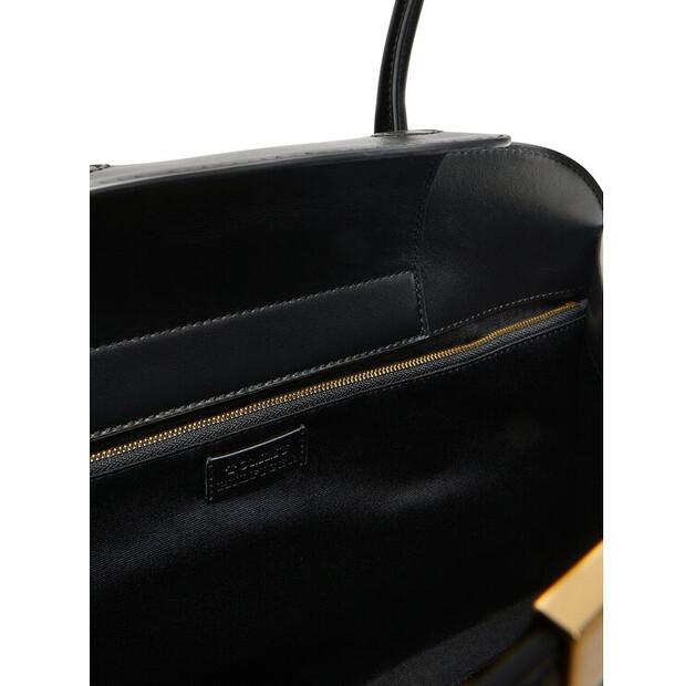 Bag Tommy Hilfiger Tommy Hilfiger Iconic Leather Tote AW0AW18206 Black