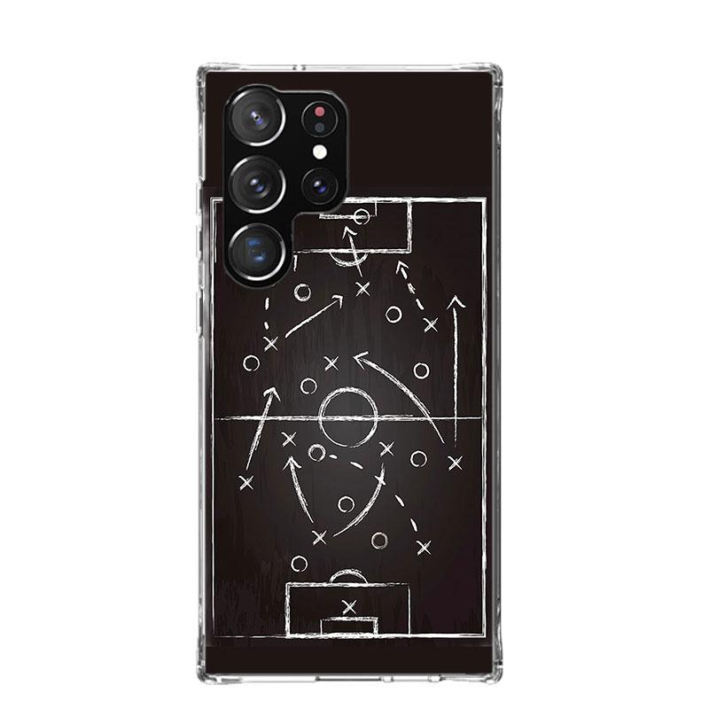 Football Soccer Tactics Time Case Phone Cover for Samsung Galaxy S24 S25 Ultra S23 Plus S22 + S21 S20 FE S10 S25 Edge Trend Fund