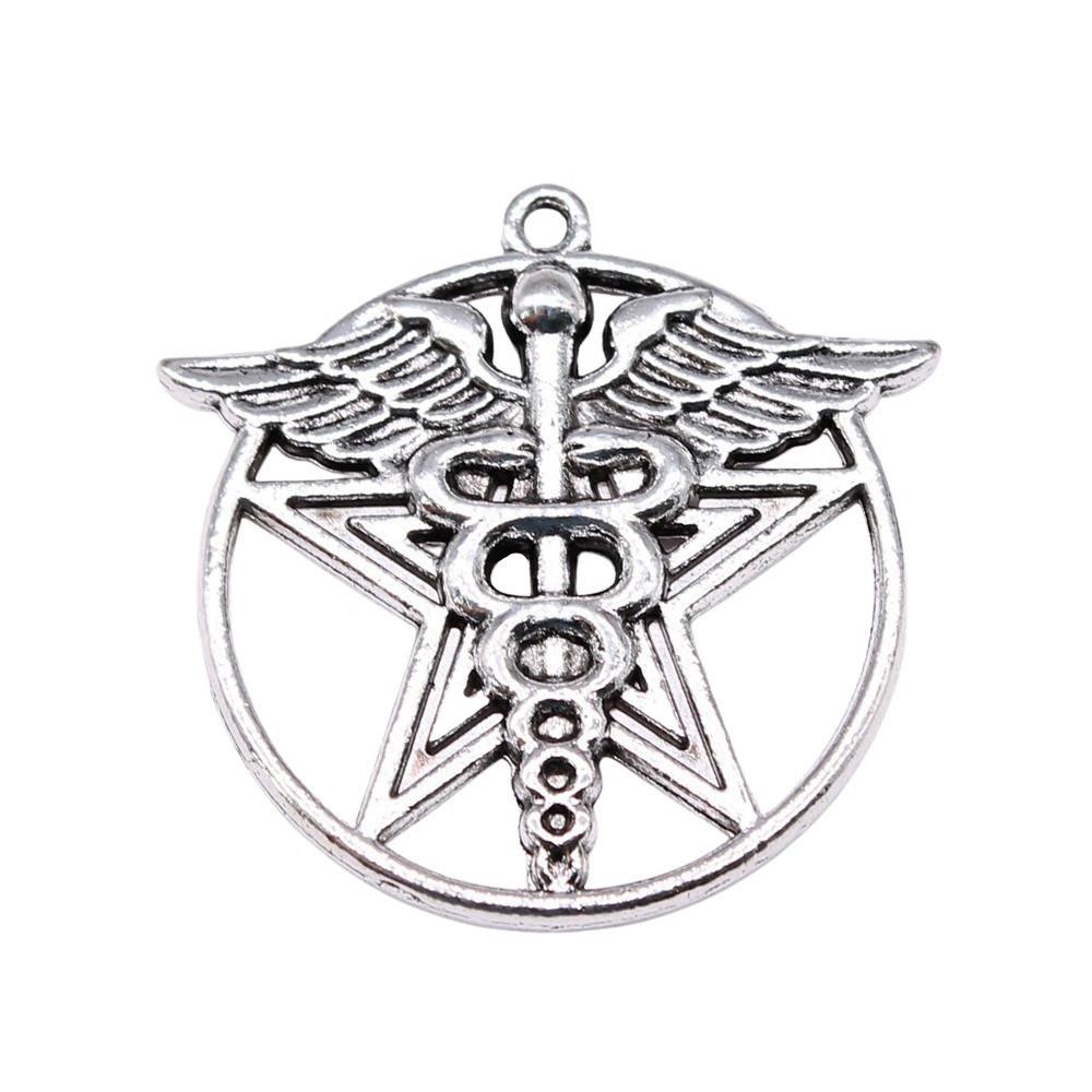 Cobra Snake Charms Antique Bronze Silver Pendants For DIY Bracelet Necklace Jewelry