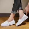 Cowhide Little White Shoes Women's Shallow Mouth Flat Bottom Leather Nurse Shoes Pregnant Women Single Shoes Students Summer Thin Breathable