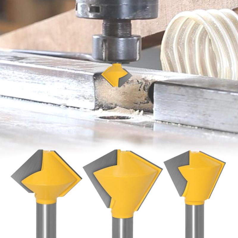 Router Bit 1/2" Shank Bird's Mouth Glue Joint Woodworking Accessories Milling Cutter 3x/set 6/ 8/12 Sided for Columns