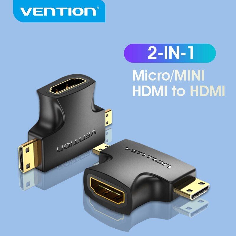 

Адаптер Micro HDMI Micro Mini 2 в 1, преобразователь кабельного разъема «папа-мама»