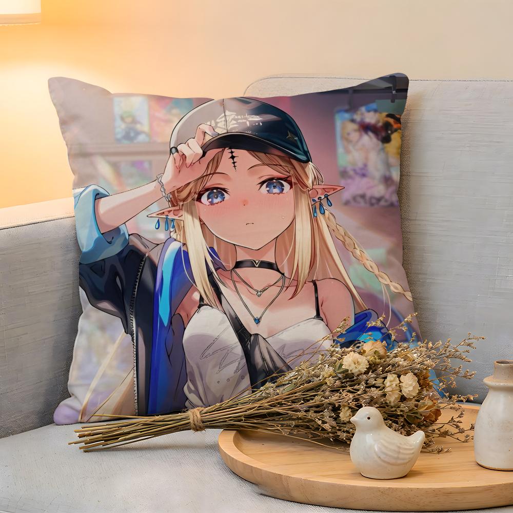 Cushion Cover  Linen SkinFriendly Soft Decorative Case For Sofa Home Decor WWuthering Waves Cartethyia Anime Game Pillow cover