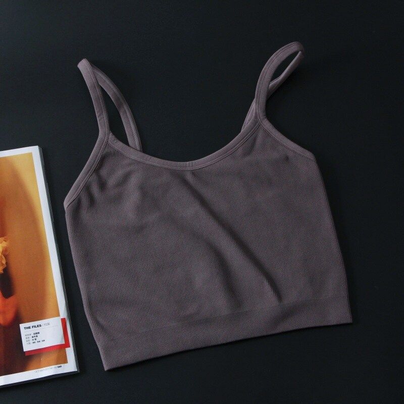 European and American Single without Chest Pad Sports Intimates Double-Layer Quick-Drying Parallel Strap Fitness Yoga Vest Breathable Vest