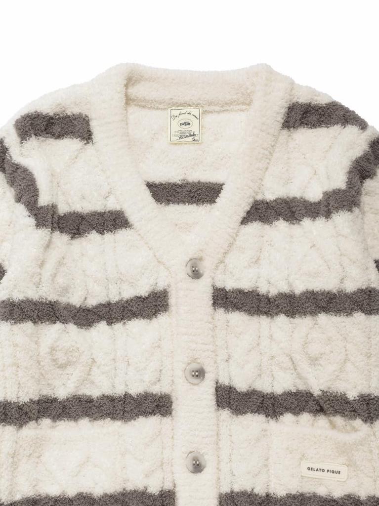 Gelato Pique Kids Baby Moco Ran Border Cardigan PKNT245412 IVR XXS