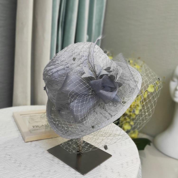 New Women's Summer Curled Mesh Visor Court Retro Elegant Lace Flower Travel Sunscreen Topper Tide