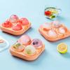 4 Grid Big Ice Ball Mould Large Dia 6.5cm Big Ice Ball Maker Tray for Whiskey Cocktail Bar Tools Food Grade Ice Mould for Party