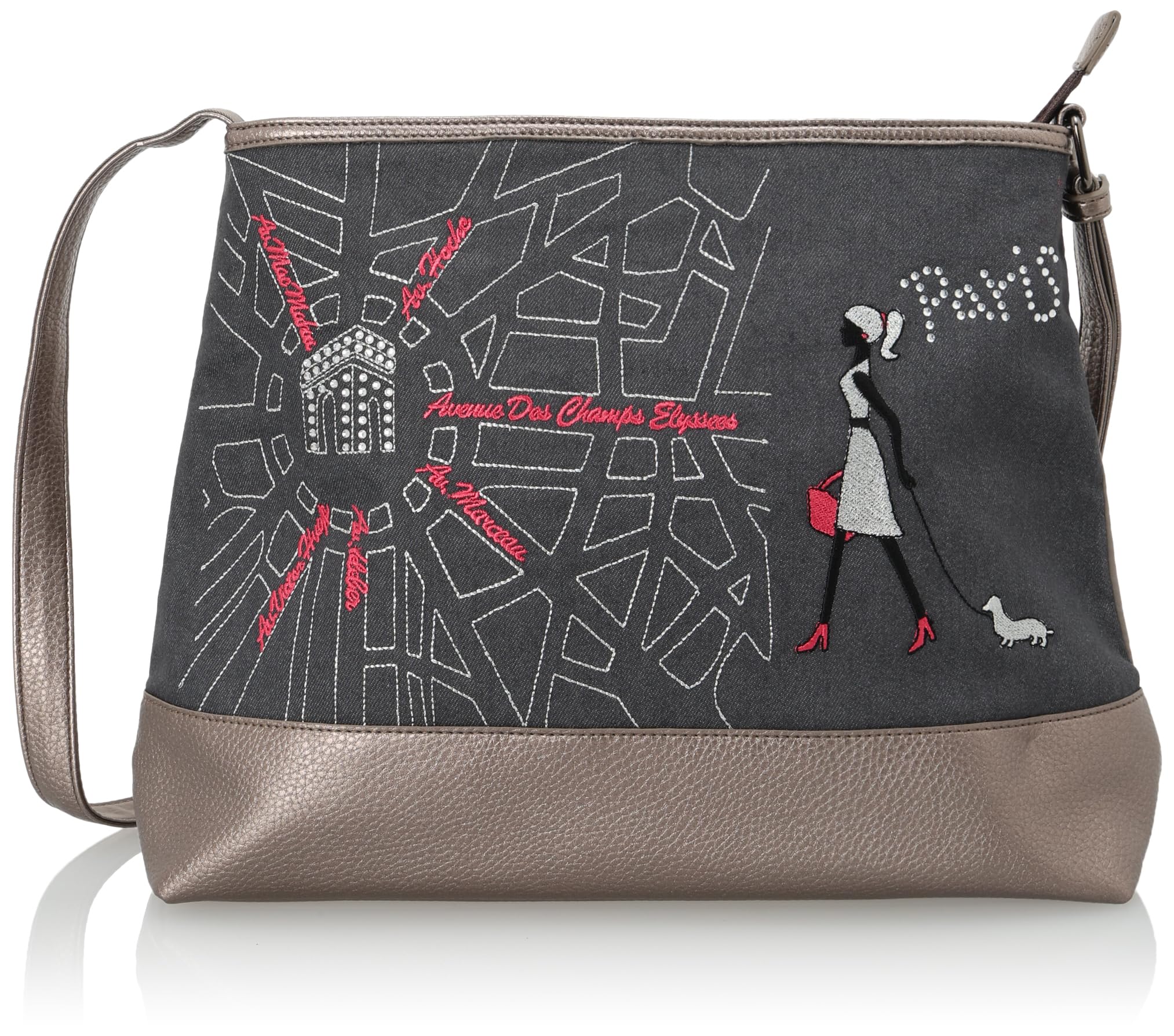 KFB Paris Shoulder Bag, Women s, Gray Beige