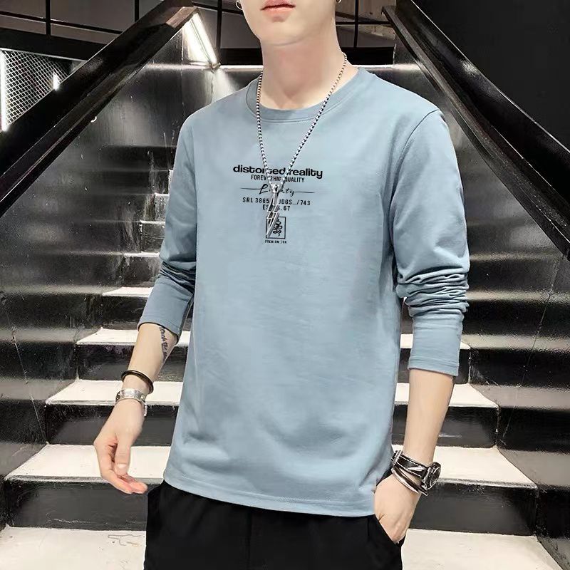 Men's Long Sleeve T-shirts Multicolor Casual Tops Large Size Unisex Classic Clothes Tees Shirt