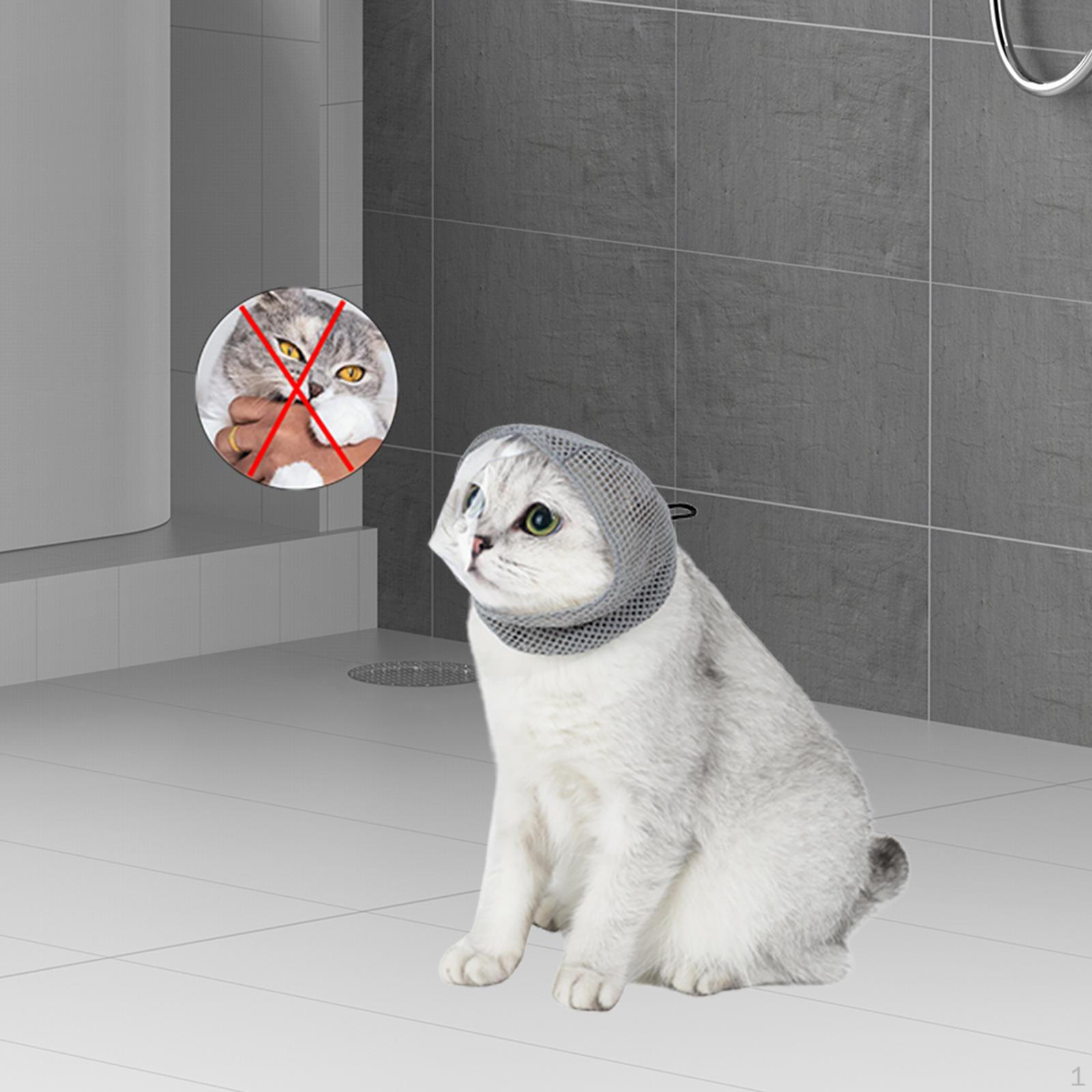 

Намордник для кошек, товары для животных, профессиональная маска для лица для кошек, многофункциональный мягкий регулируемый капюшон M