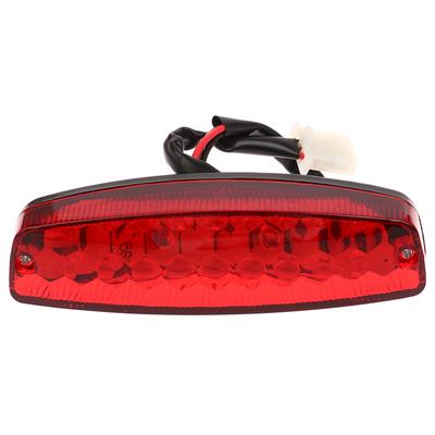 LED 3 fios 12V freio luz de freio luz traseira de licença vermelha para ATV off-road motocicleta luz traseira universal 12V vermelho
