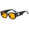 New European and American Fashion Oval Frame Thick Leg Sunglasses Personalized Trend Versatile Street Shot UV Protection Sunglasses