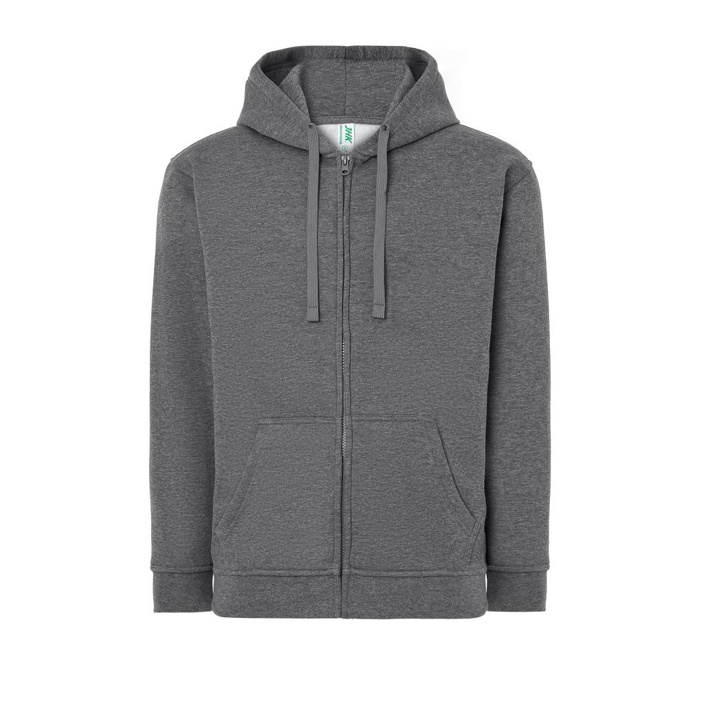 JHK Unisex Adult Plain Full Zip Hoodie