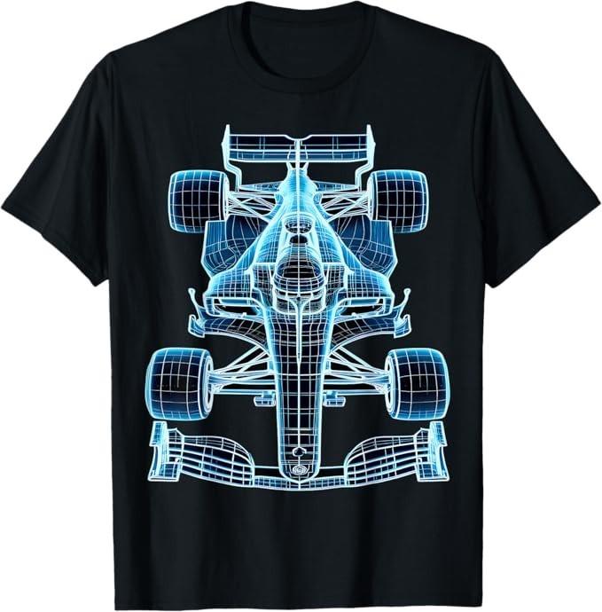 Racing Car Blueprint Engineering Design T-Shirt