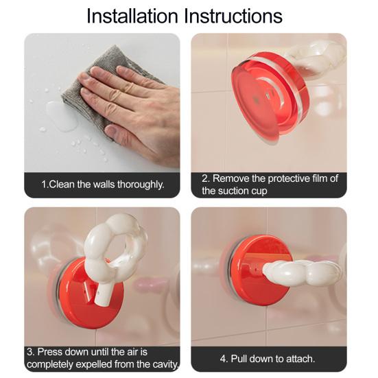 Suction Cup Hook No Drill Reusable Holder Push-to-Lock Vacuum Seal Hook Strong Load-bearing Capability Hanger for Bathroom Kitchen