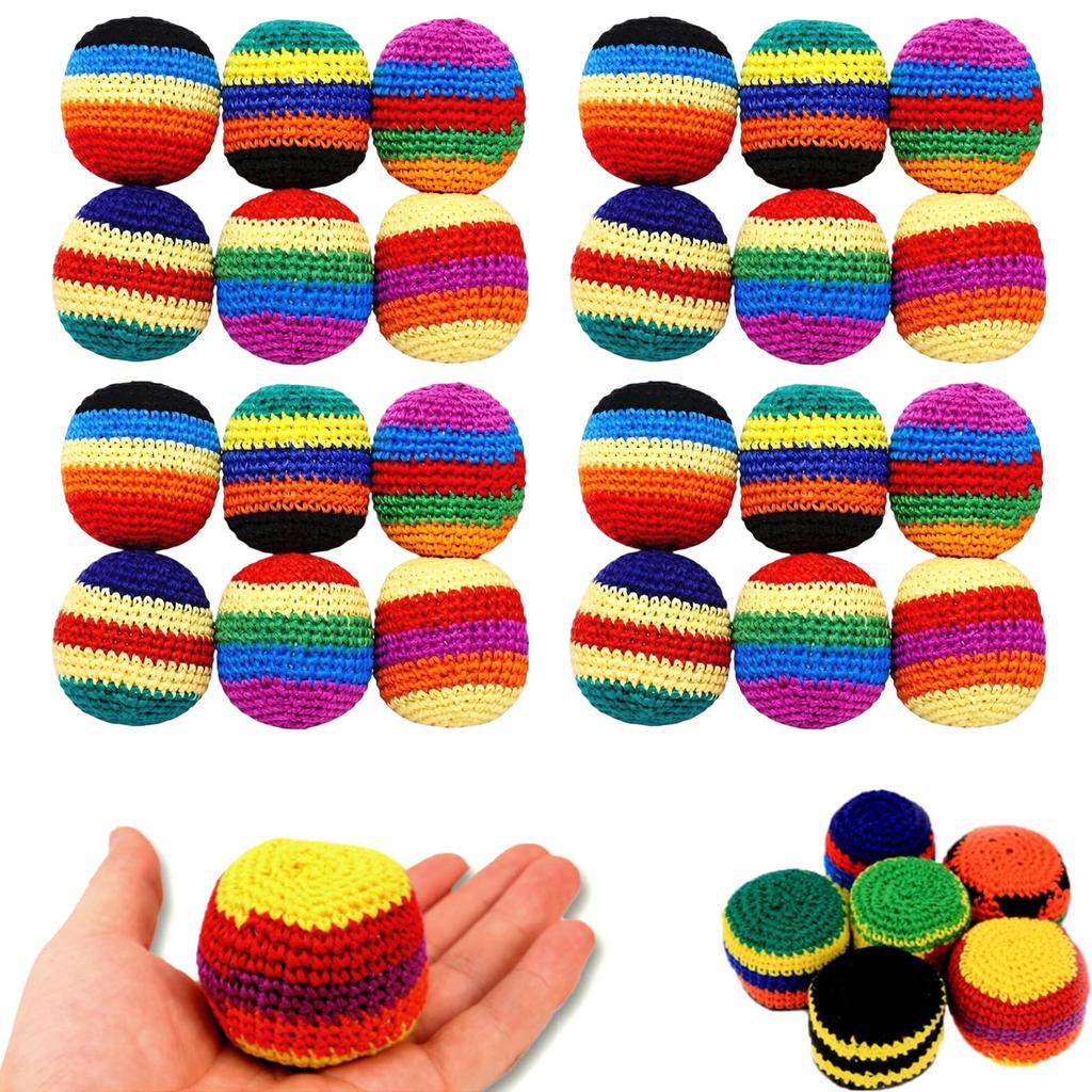 12 Pack Hand Woven Juggling Balls Lightweight Portable Coordination Training Balls for Daily Entertainment and Practice Use
