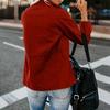 Jachetă subțire de bumbac pentru femei cu fermoar și nasturi tip capse Guler înalt Jachetă utility Toamnă Casual Mânecă lungă Îmbrăcăminte exterioară cu buzunare