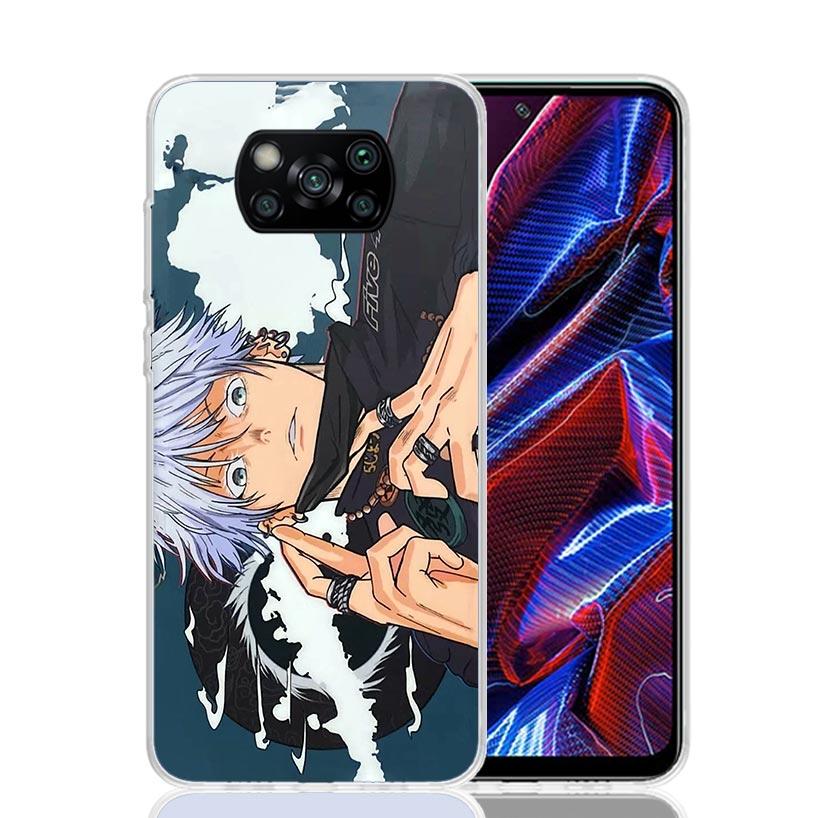 Japan Anime JujuKaisen Phone Case For Xiaomi Poco X7 X6 X5 Pro F7 Ultra Redmi 15C 15 13 13C 12 12C 10 10A 10C 9 9A 9C 9T Cover P