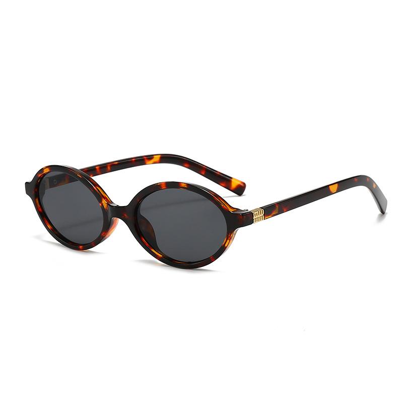 Zhang Yuanying sunglasses retro versatile plain women's sunglasses nerd oval fashion sunglasses