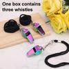 Subcontract High-quality Stainless Steel Rope Colorful Whistle Outdoor Survival Life-saving Coach Football Referee Whistle
