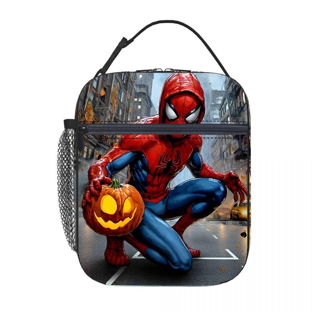Spider-Man Lunch Bag Anime Cartoon Tote Bag Student Bento Bag Aluminum Foil Thermal Insulation Meal Bag Lunch Box Bag