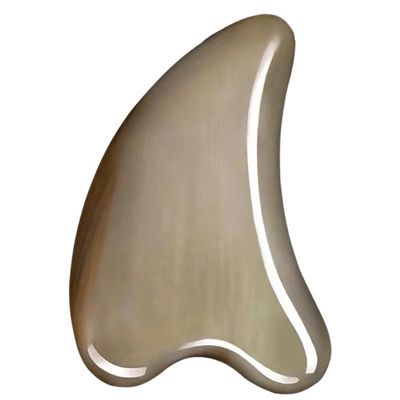 White Buffalo Horn Facial Scraping Board and Eye Massage Tool for Beauty and Shaving