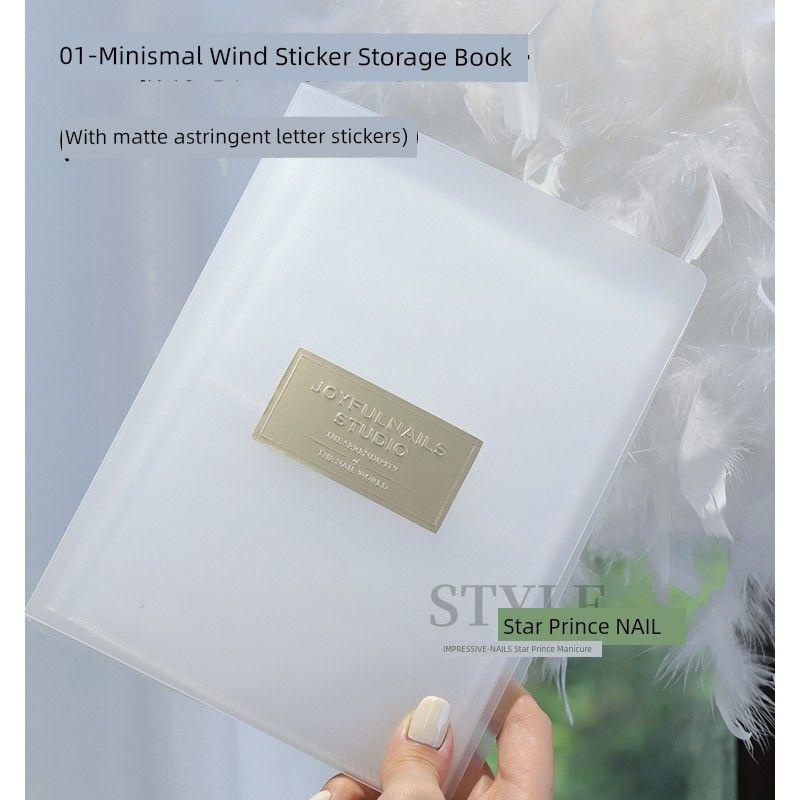 

Storage Book Matte Texture Album Tidying up Nail Art Sticker 01-Minismal Wind Sticker Storage Book