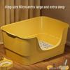 Jumbo Semi-Enclosed Cat Litter Box with Anti-Carry Design