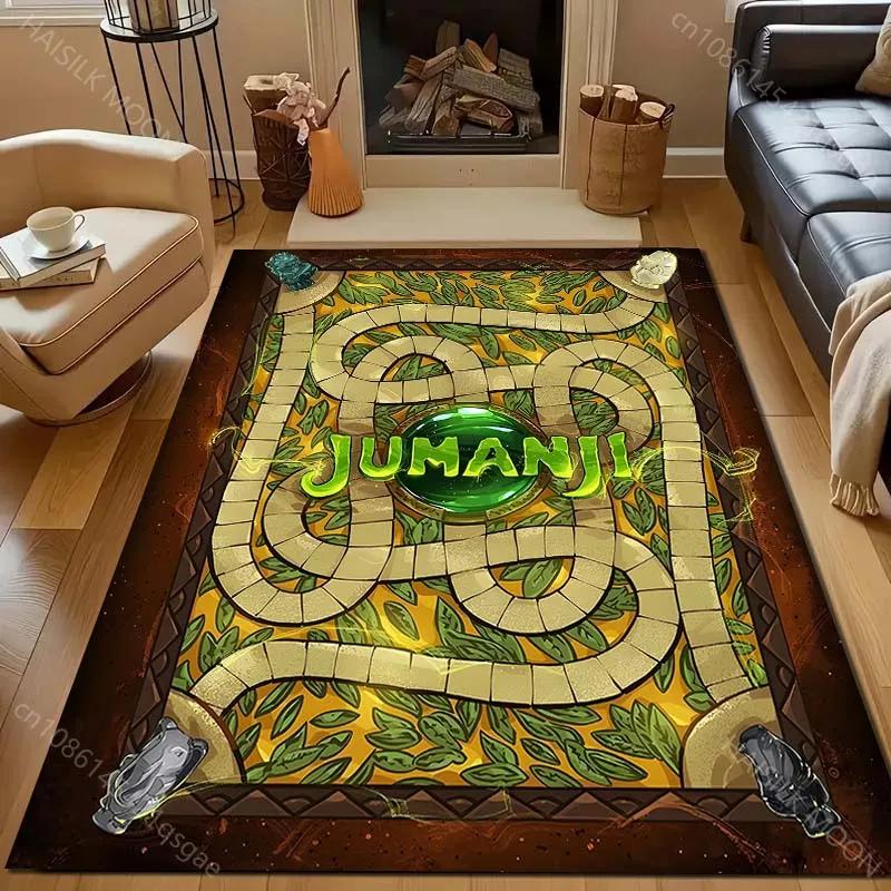 3D Game Juman-Ji Print Carpet for Bedroom Living Room Mat Suitable for Bedroom Living Room Study Yoga Rug, Large Area Black Mat