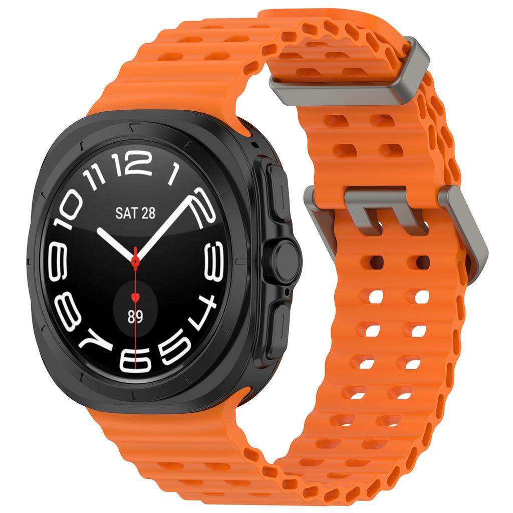 Vysoce kvalitní silikonový řemínek pro Samsung Galaxy Watch Ultra 47mm Měkký sportovní řemínek pro Samsung Galaxy Watch7 Ultra Příslušenství pro chytré hodinky