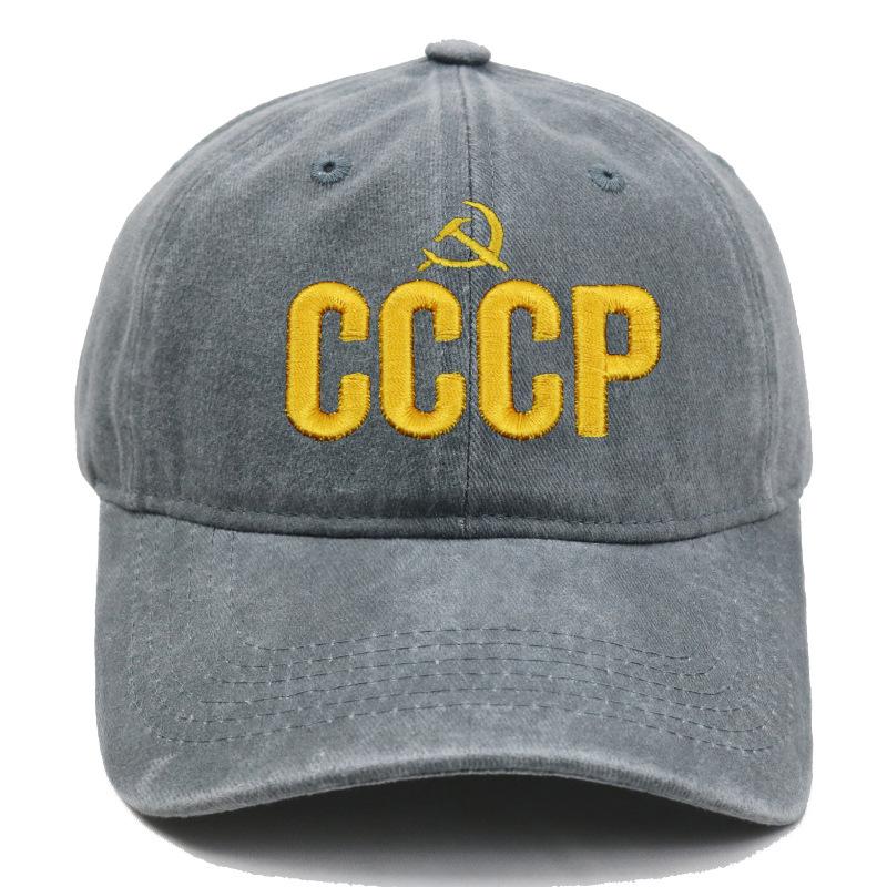 " Cccp Ussr Russian Hot Sale Style Baseball Cap Unisex Black Red Cotton Snapback Cap With Embroidery High Quality Garros Dad Hat