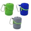 Silicone Boxes Trash Can with Carabiner Clip Fly Fishing Box Foldable Soft Trash Can Fishing Accessories for Streams