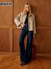 Autumn New Arrivals Button Short Windbreaker Lapel Casual Style Coat for Women
