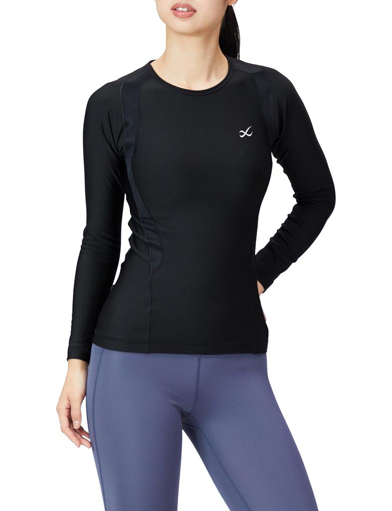 JYURYU Functional Round Long Size Japan L To Japanese Size CW-X Top, Neck, Sleeves, Moisture-Wicking, Quick-Drying, Antibacterial, Odor-Resistant,