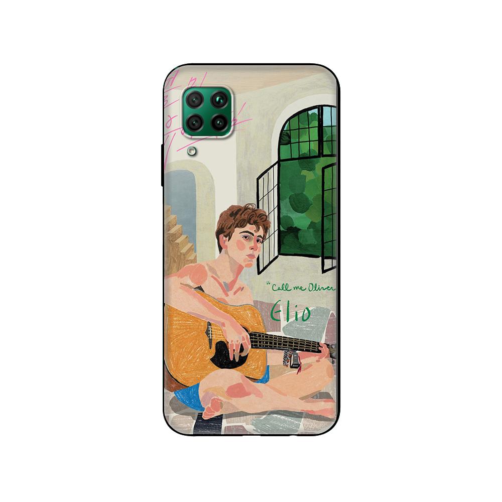 Black Tpu Case For Huawei P30 Lite P30 Pro P40 Case For Huawei P40 LITE E P Smart 2020 Case Cover Call Me by Your Name