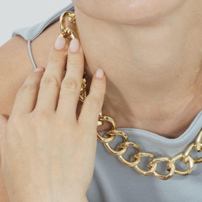 Collier - LUXENTER - Moba - Finition or jaune 18 carats - 45+5 cm - Fermoir mousqueton