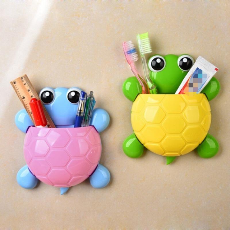 Toothbrush Rack Plastic Punch-free Toothbrush Holder Wall-mounted Powerful Suction Cup Toothpaste Storage Bathroom Storage Wall-mounted