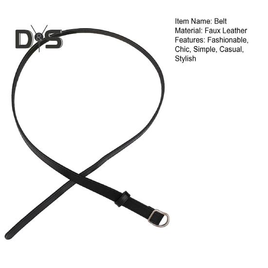 Damebelte Dame tynt kunstskinnbelte med spenne Casual Jeans Midjebeltetilbehør for kjoler Bukser