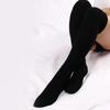 Womens Winter Leg Warmer Coral Fleece Thigh High Boot Socks Solid Color Ribbed Furry Warm Over the Knee Long Stockings