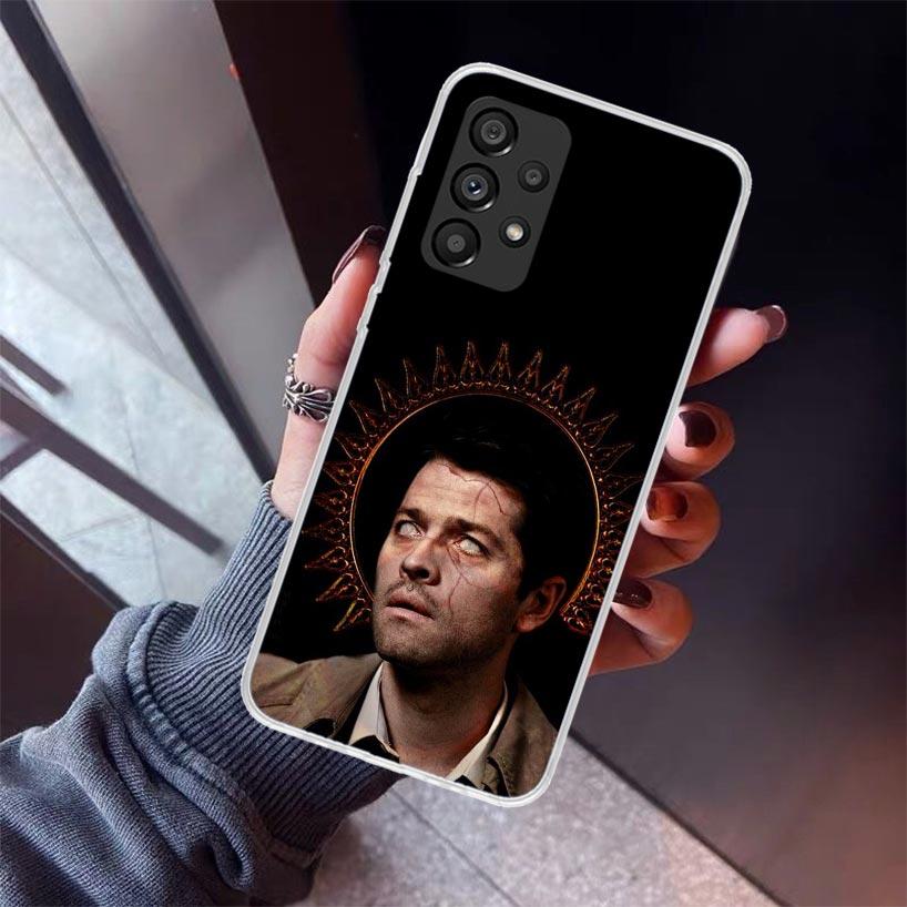 Angel Castiel Supernatural Phone Case For Samsung Galaxy A52 A51 A50S A32 A22 A12 A02S A72 A71 A31 A70 A30S Note 20 Ultra 10 Plu