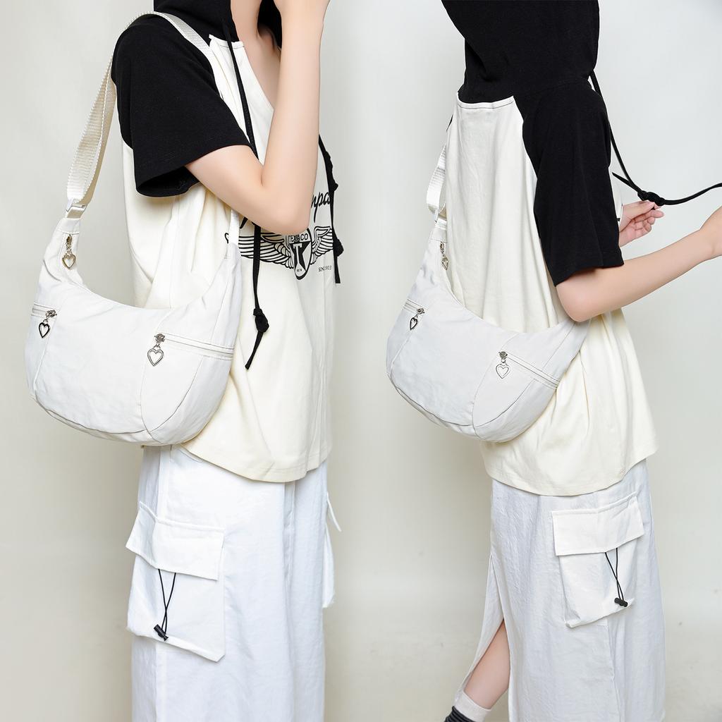 Crossbody Bag, Women's Small Bag, Casual Crescent-shaped Bag, Water-resistant Dumpling Bag