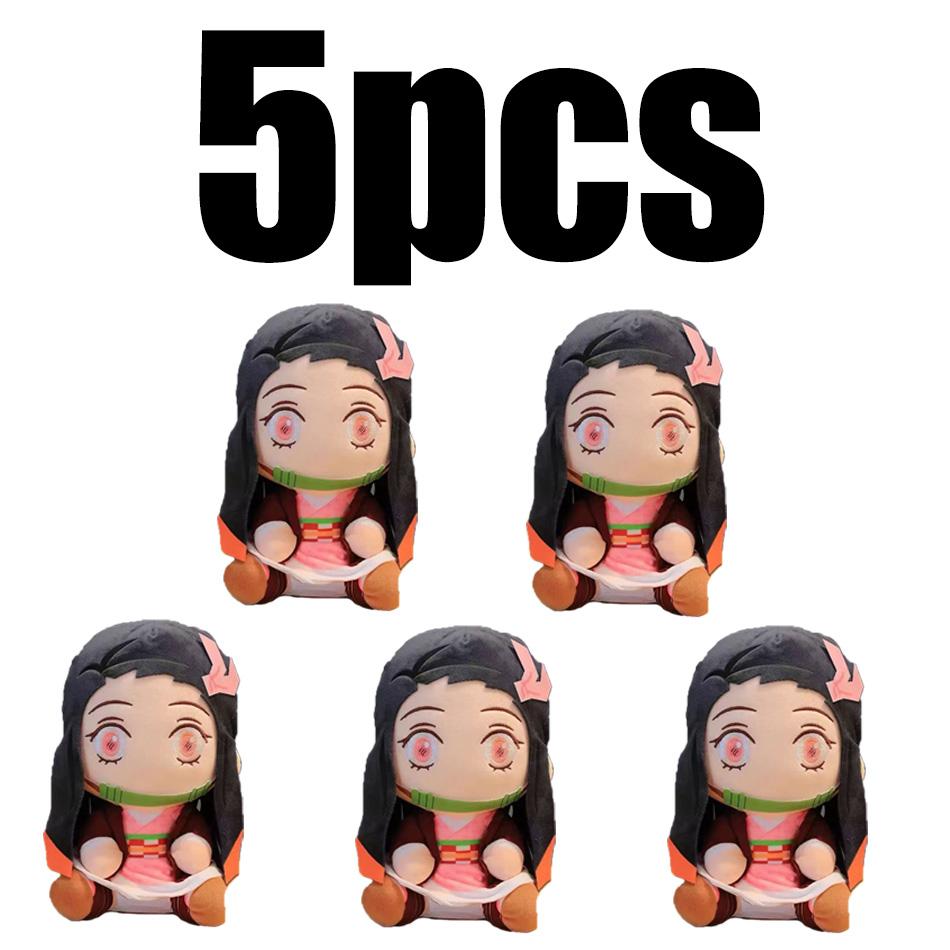 20CM Q verze Demon Slayer Plyšák Kawaii Roztomilý Cool Anime Hračka Panenka Loutka Plyšový Polštář Dekorace Místnosti Dětský Fanoušek Narozeninové Dárky