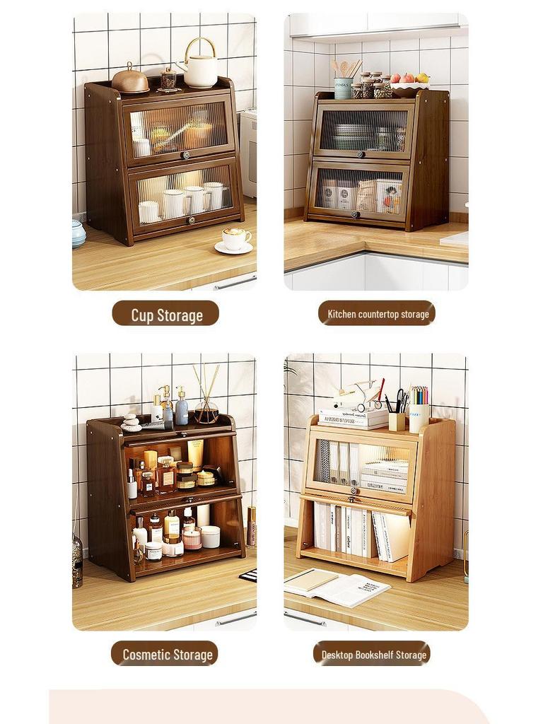 Solidna drewniana komoda i szafka do przechowywania w kolorze orzechowym do jadalni