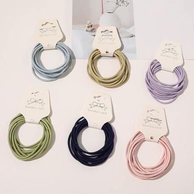 20Pcs Thick Hair Ties Thin Material High Elastic Hair Ropes Anti-slip Hair Tops Women Girls Hair Band
