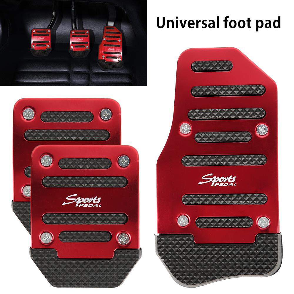 3PCS/Set Car Brake Pedal Covers Set Non-slip Auto Gas Brake Foot Pedal Pad Universal Automatic Foot Treadle Covers Auto Interior