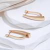 Kinel Rose Gold Color V Shape Earrings For Women Vintage Wedding Jewelry