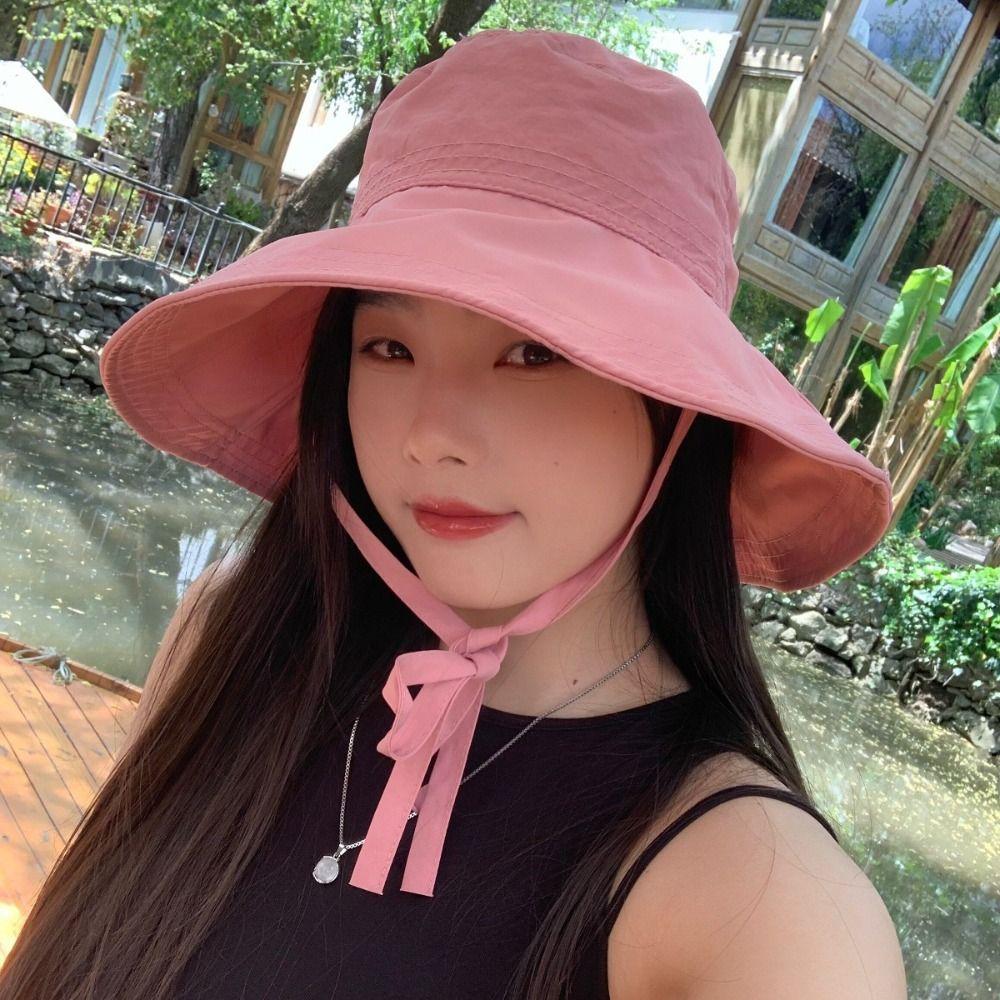 Wide Brim Sunscreen Bucket Hat UV Protected Sun Hat Fisherman Hat for Summer Outdoor Activities