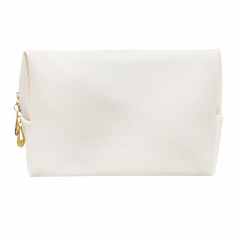 Cosmetic Bag Women Popular Product Pu Hand-Held Portable Square Waterproof Zipper Cute Travel Makeup Skincare Bag
