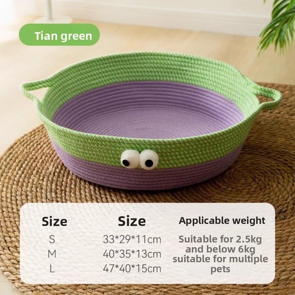 Cotton Rope Cat Bed Basket Cute Dog Nest New Cat Nest  Four Seasons